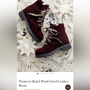 Overland Rakel wool lined boots size 7 EUC